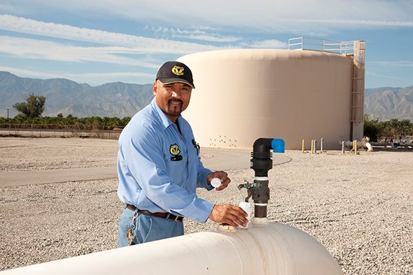 CVWD employee tests water