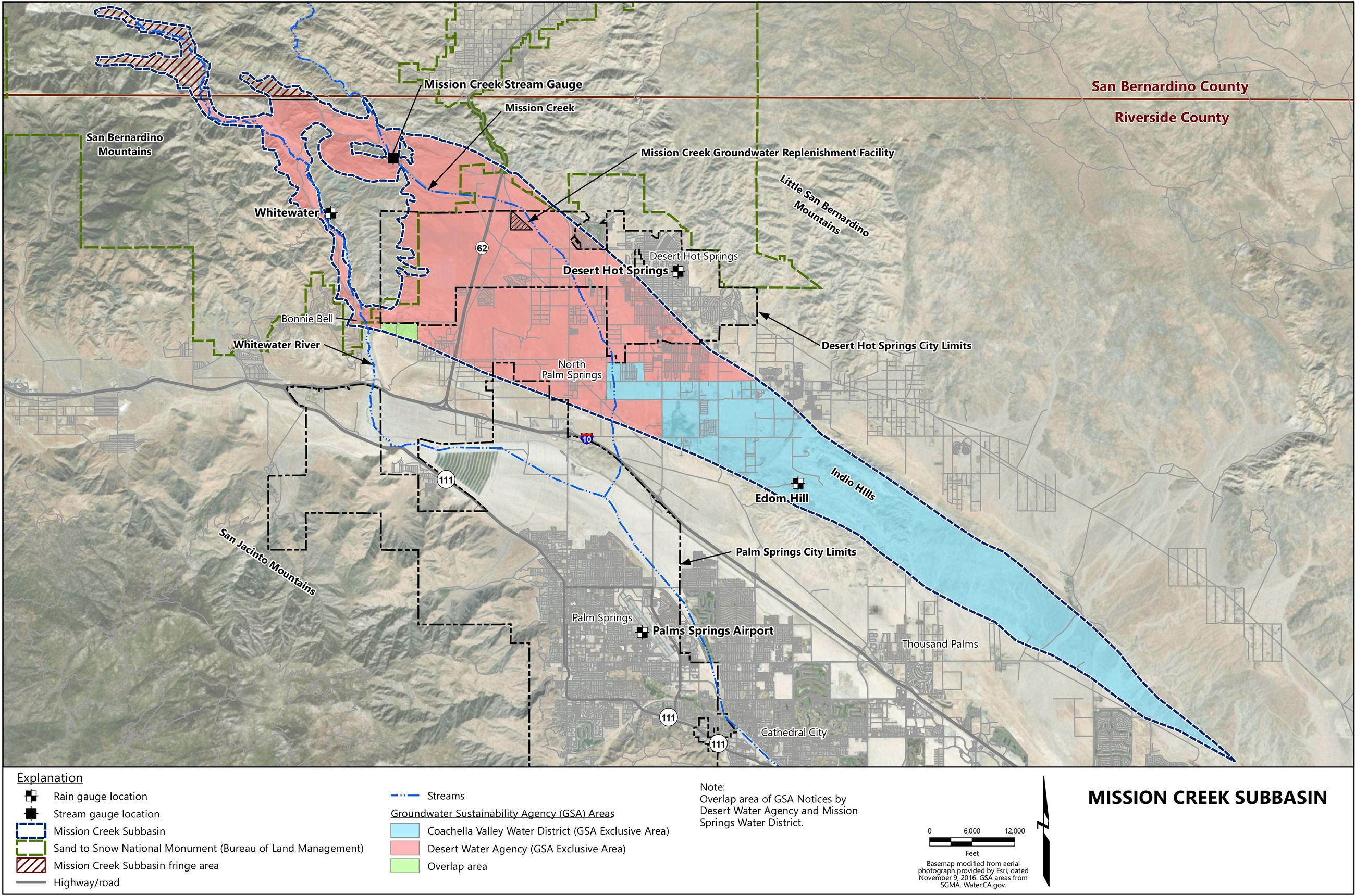 GSA Boundaries of the Mission Creek Subbasin