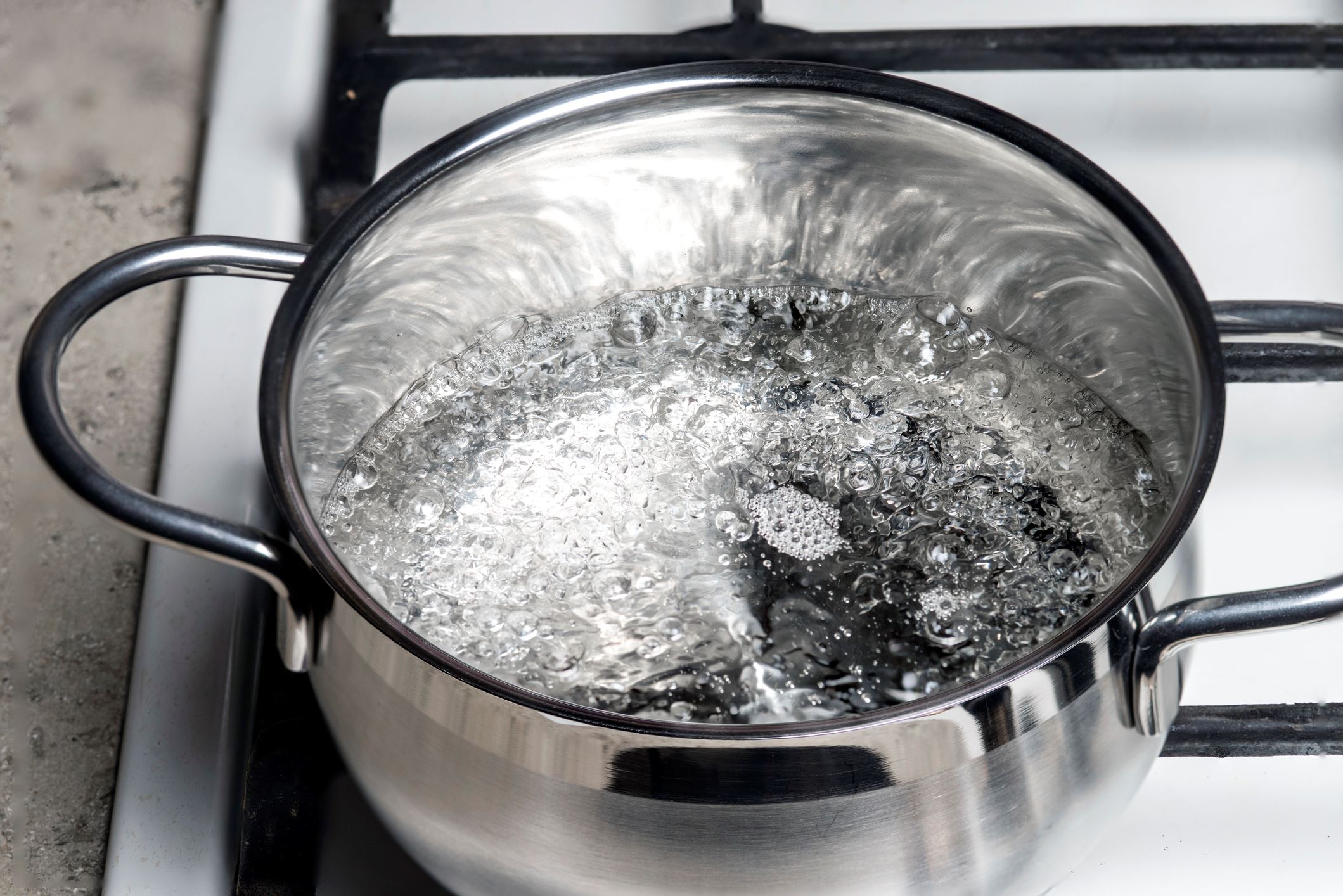 Boiling Water in Pan